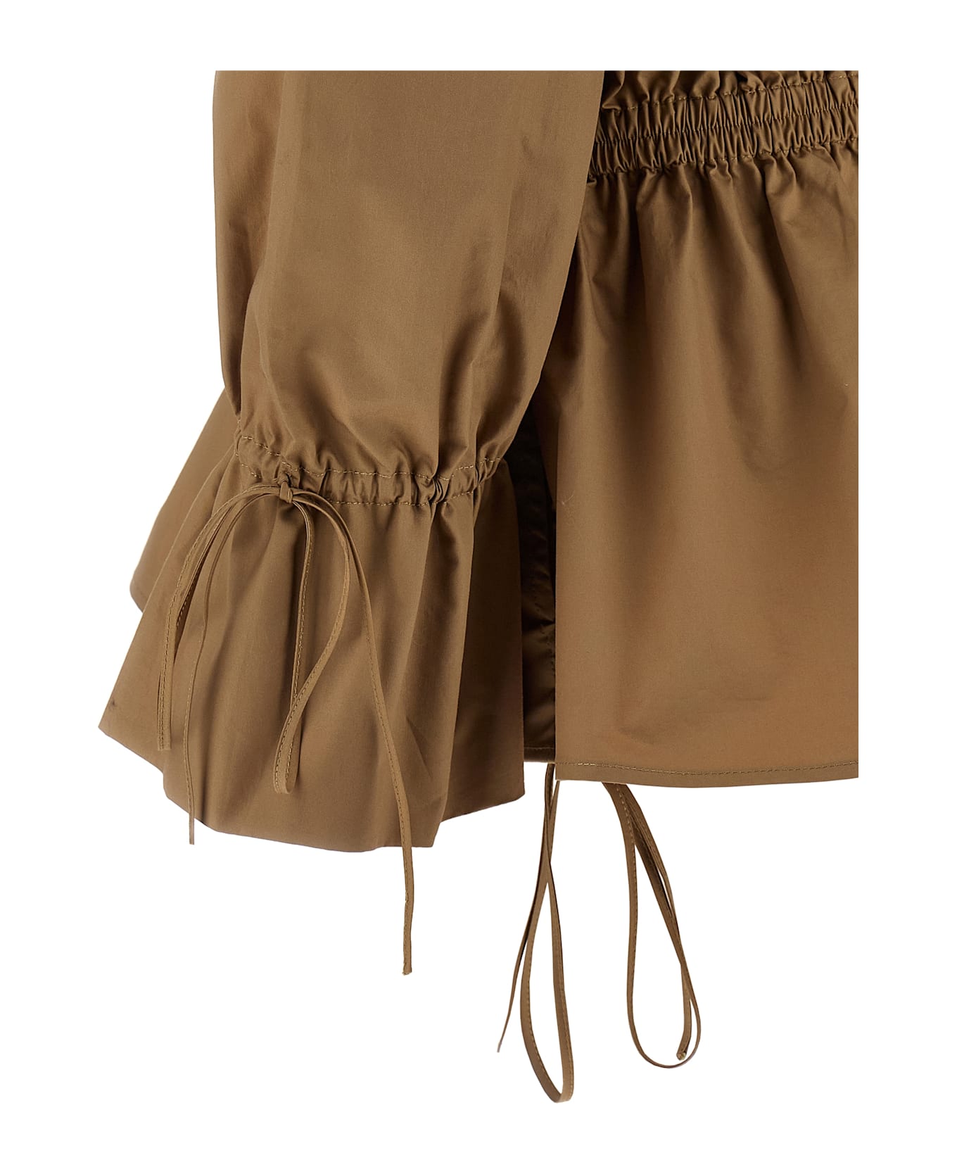 Saint Laurent Curled Dress - Beige