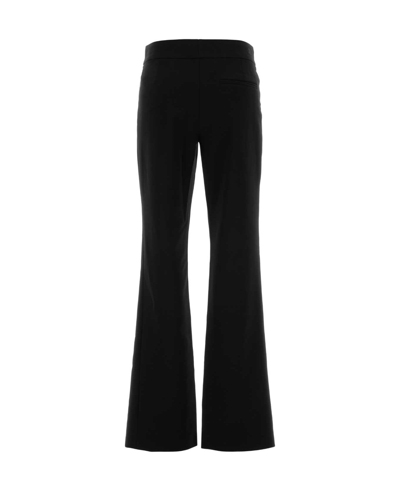 Courrèges Black Polyester Blend Pant - Black