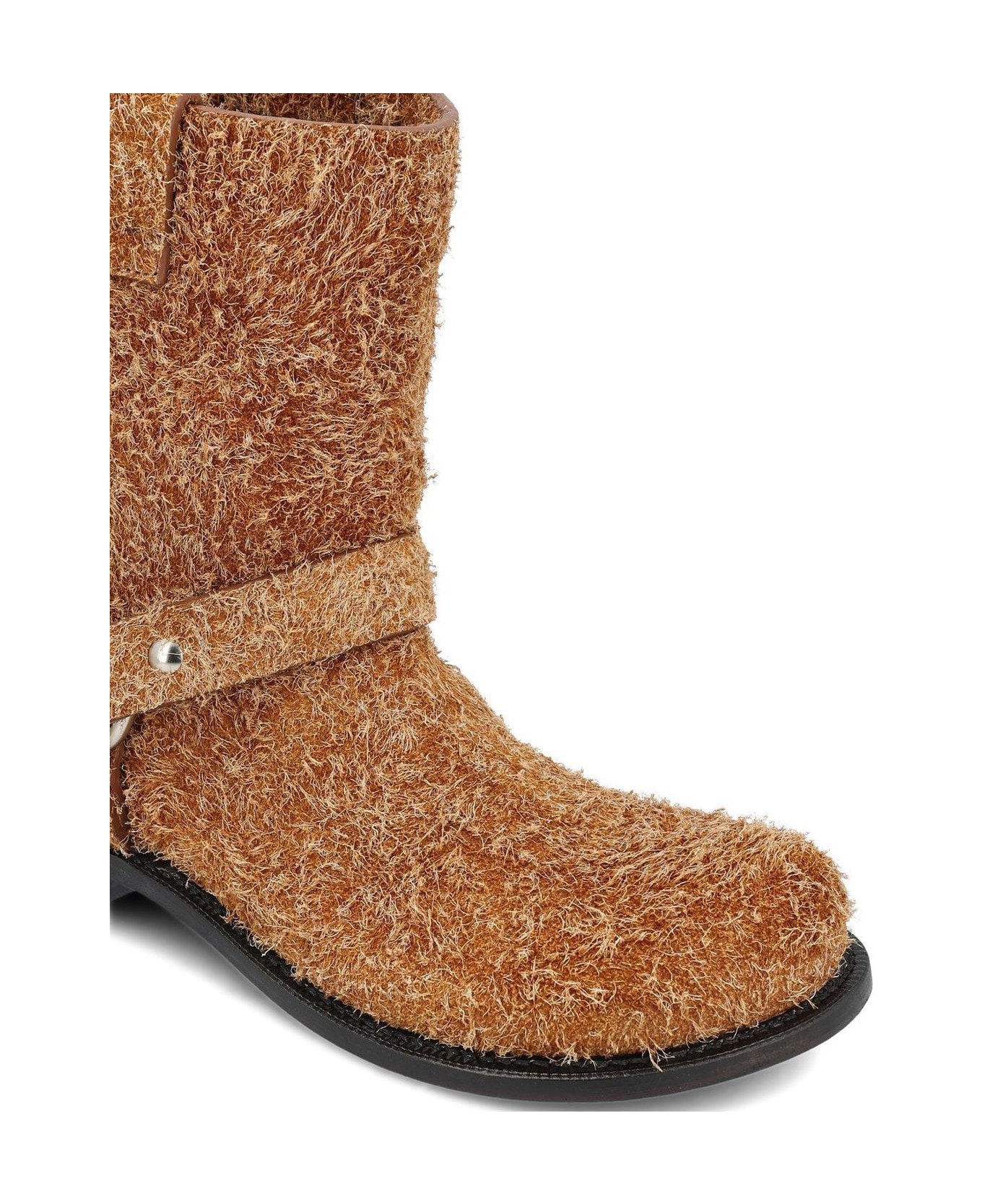 Loewe Campo Biker Ankle Boots - Leather Brown