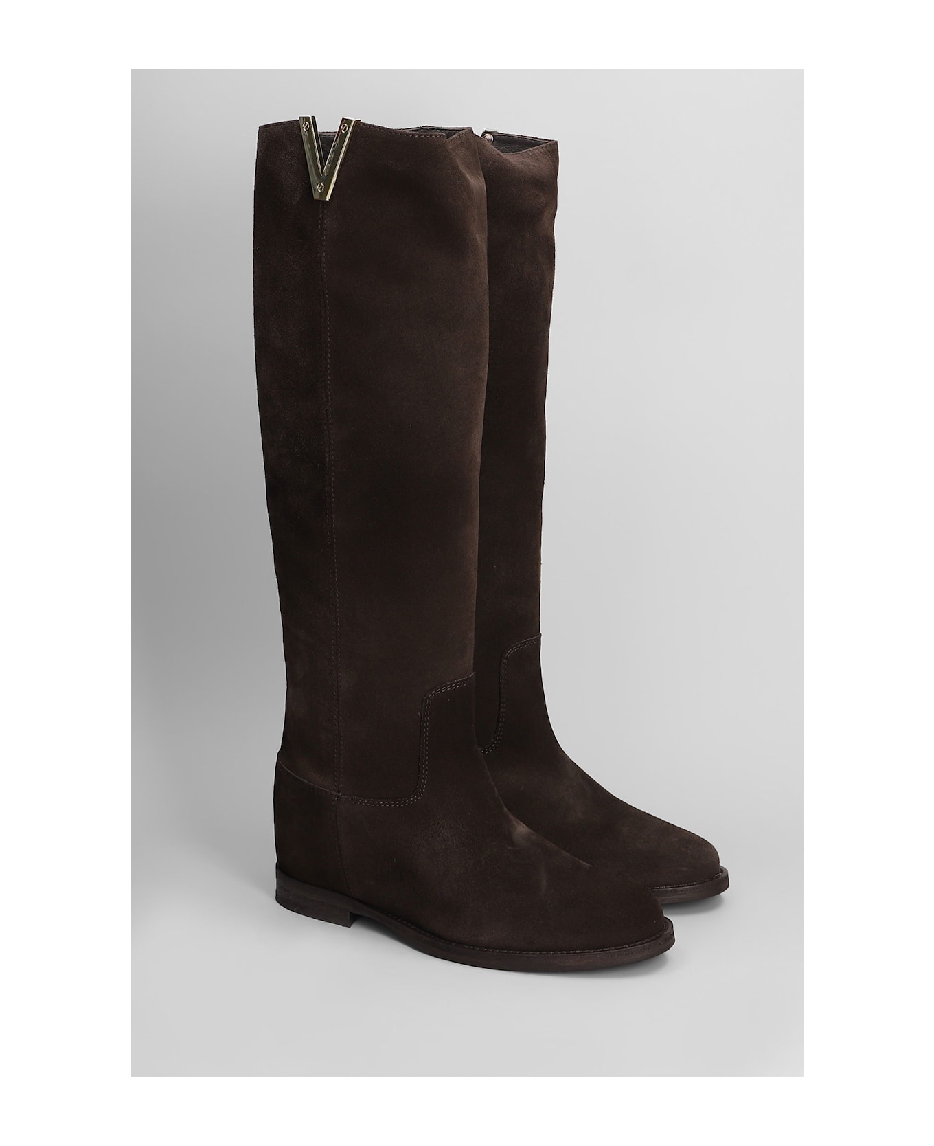Via Roma 15 In Dark Brown Suede - dark brown