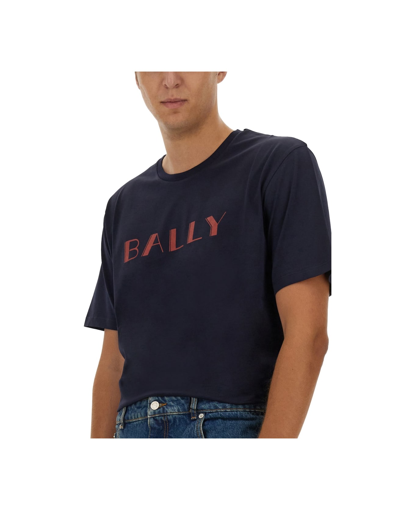 Bally T-shirt With Logo - BLUE