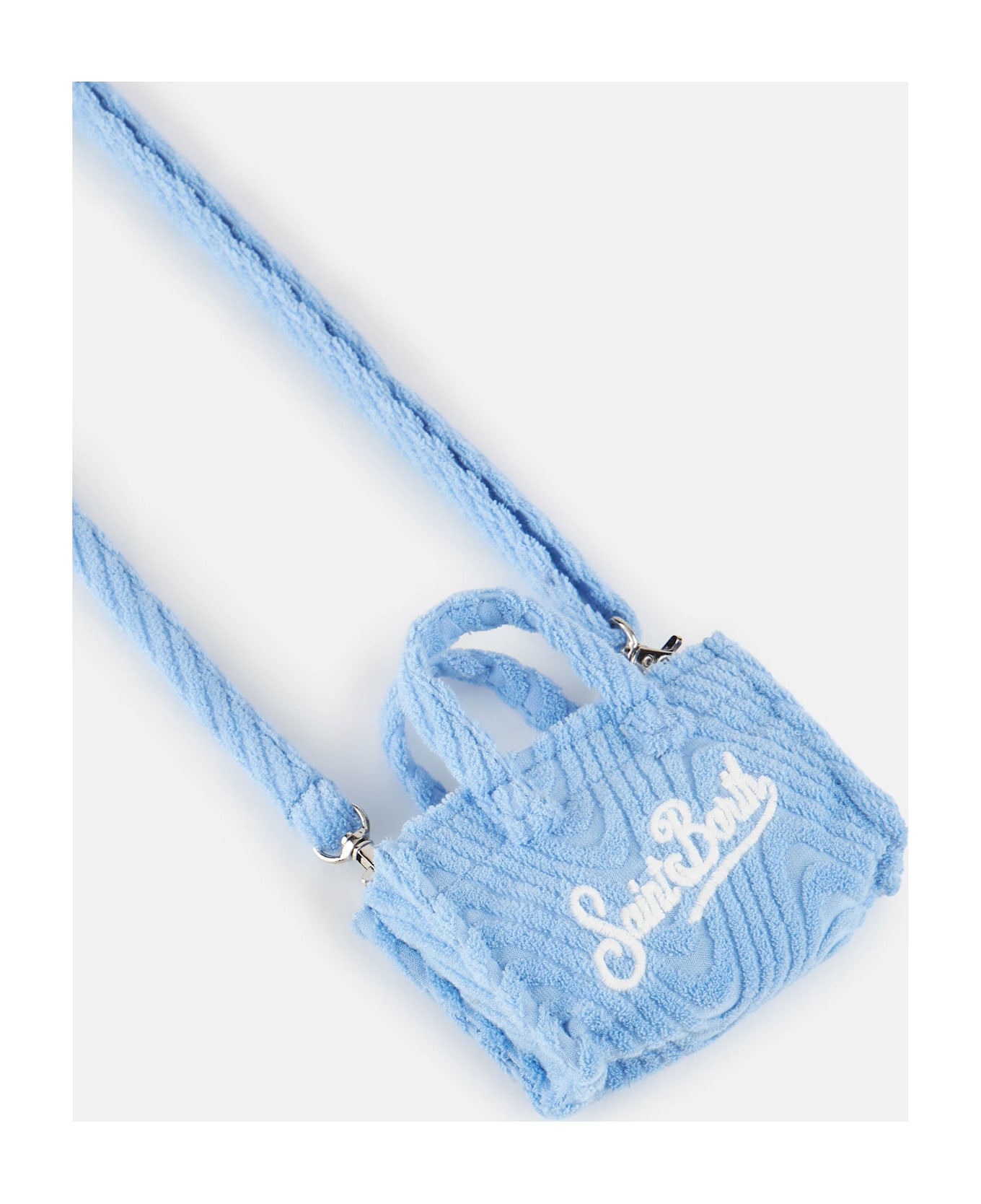 MC2 Saint Barth Light Blue Terry Embossed Key Holder - SKY