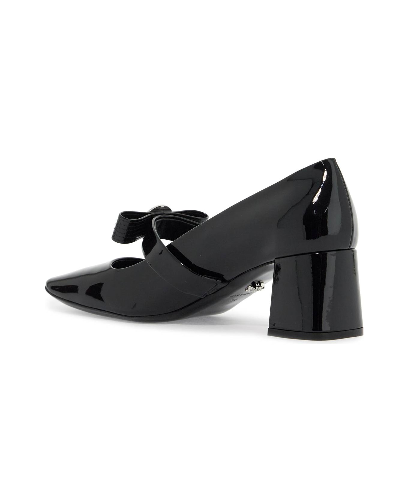 Versace Black Leather Décollètè - BLACK-PALLADIUM (Black)