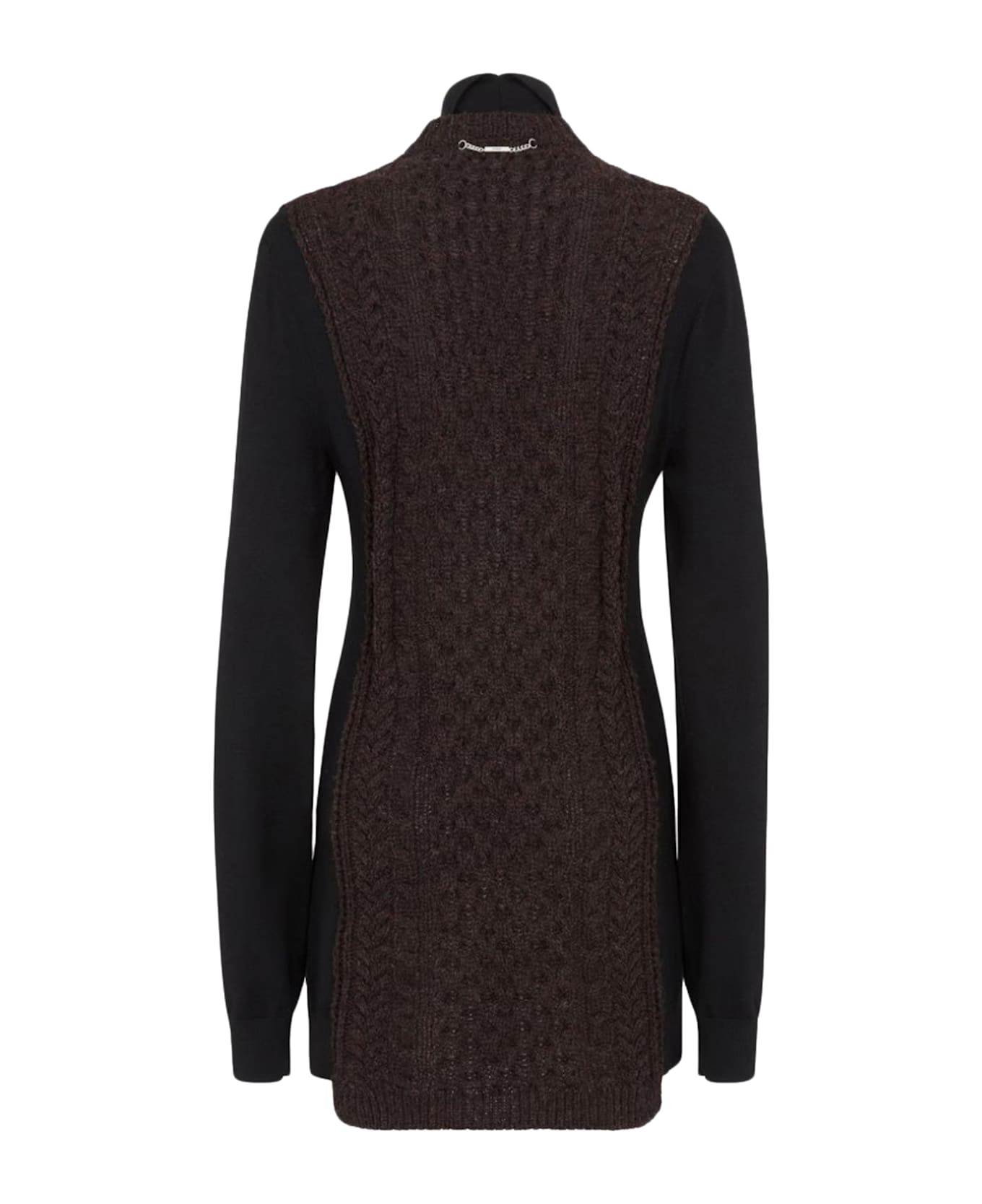 Fendi Dark Purple Wool Dress - Nude & Neutrals