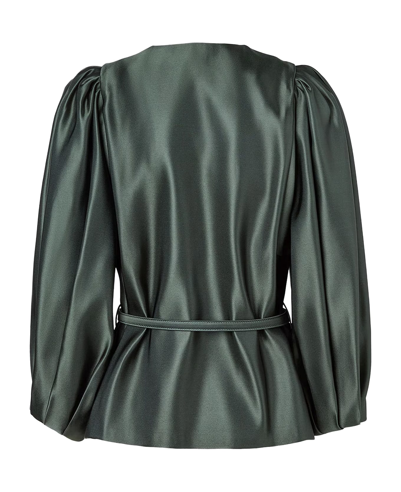 Fendi Silk Duchesse Blazer - FOREST-25
