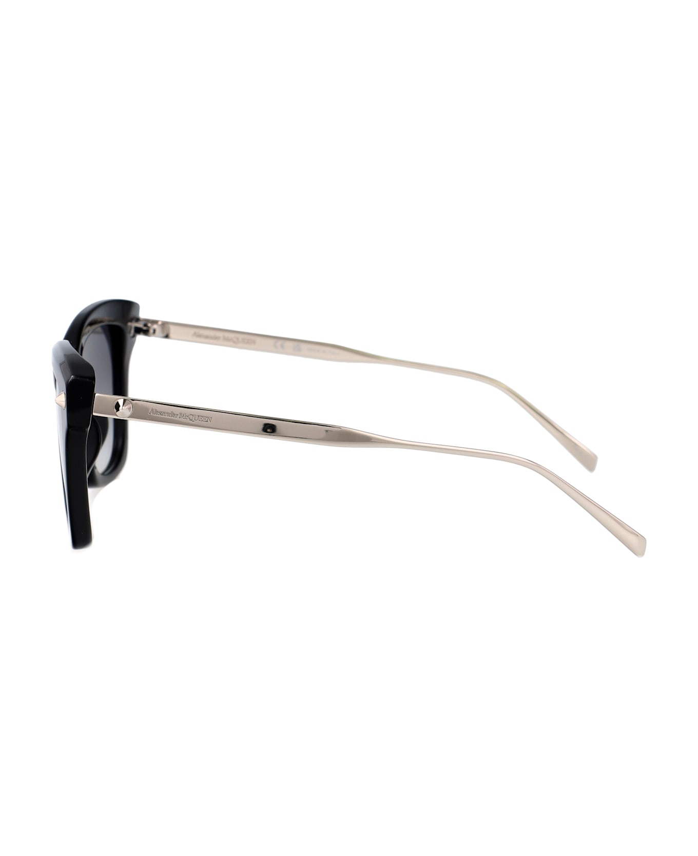 Alexander McQueen Eyewear Am0483s Sunglasses - BLACK-SILVER-GREY