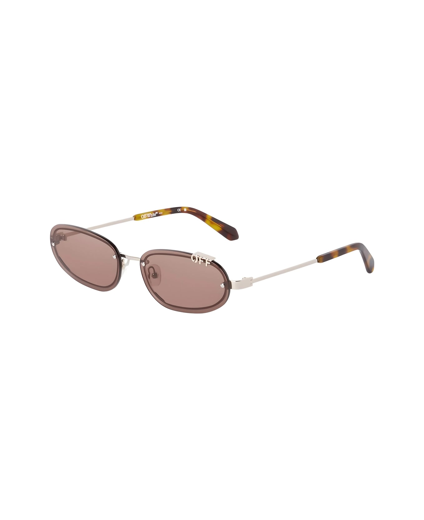 Off-White Off White Oeri13m Miami 7664 Gold Brown Sunglasses - Oro