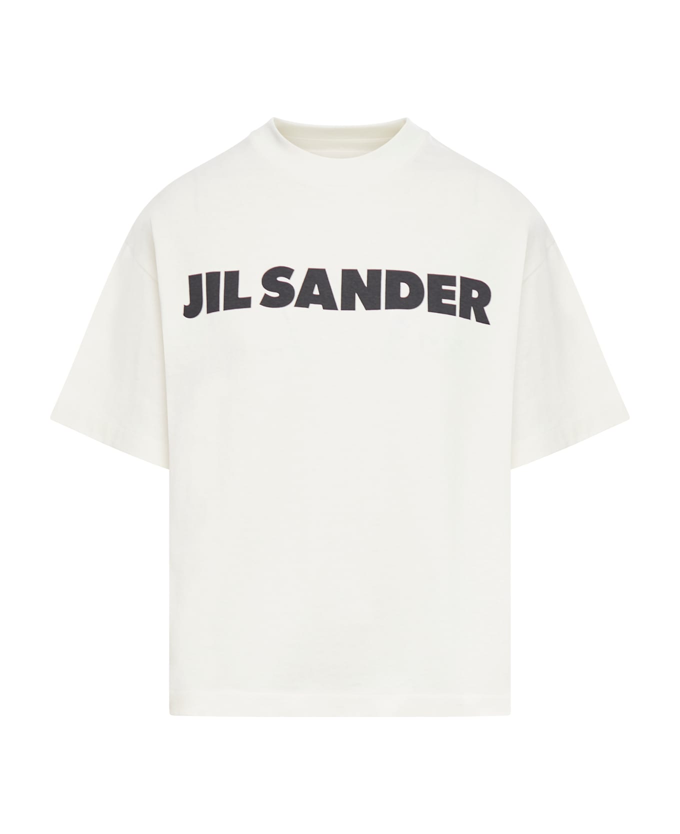 Jil Sander Cotton T-shirt With Contrasting Logo - White