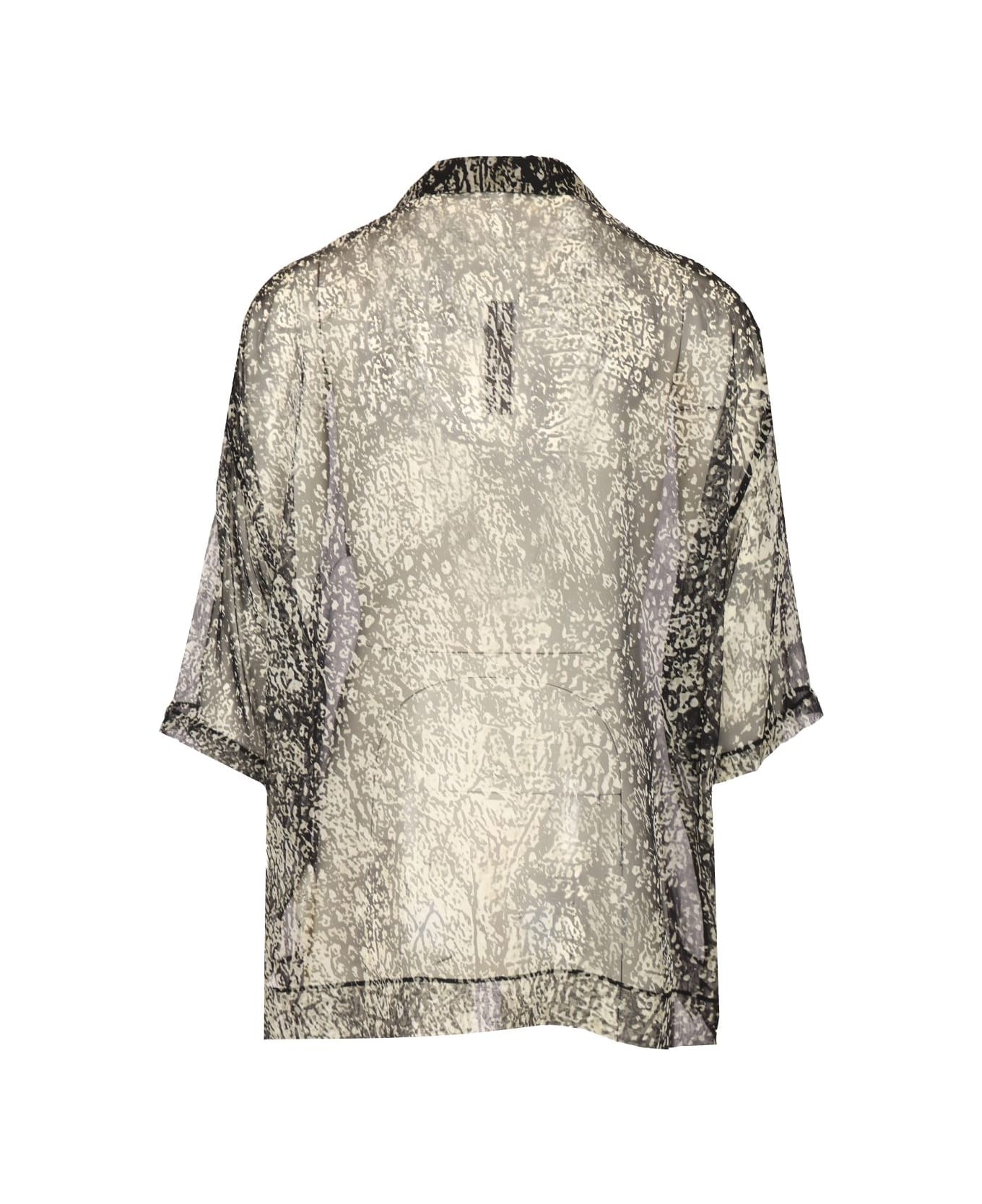 Rick Owens "magnum Tommy" Silk Shirt - Multicolor