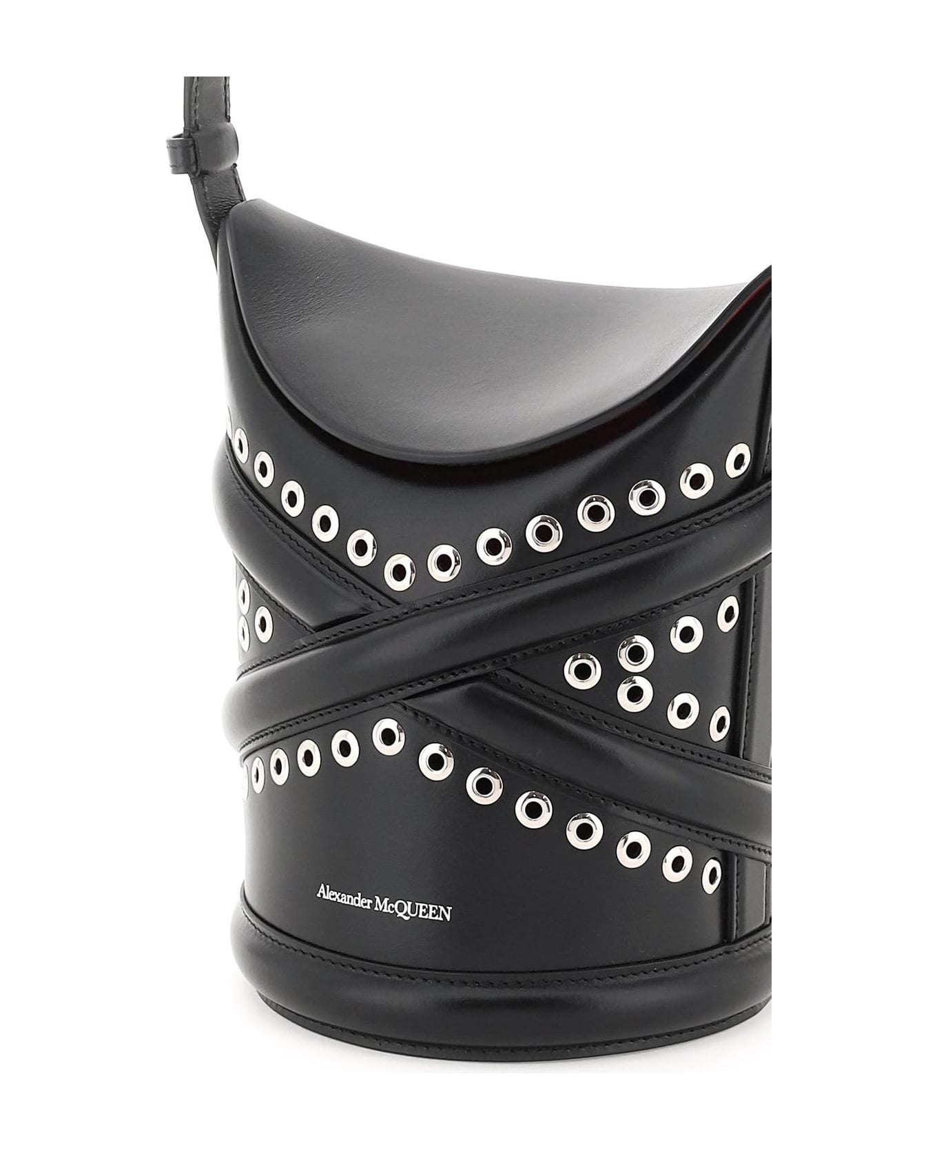 Alexander McQueen The Curve Small Bucket Bag - Black