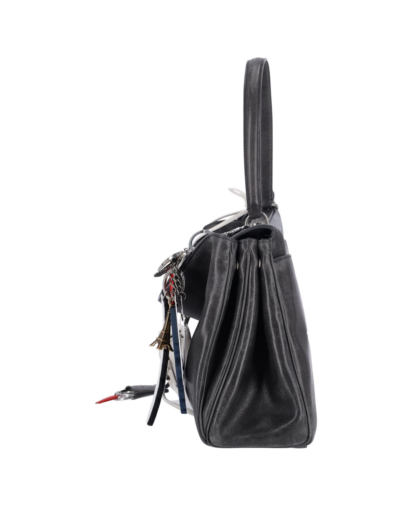 Balenciaga Medium Bag With Charms "rodeo" - Black  