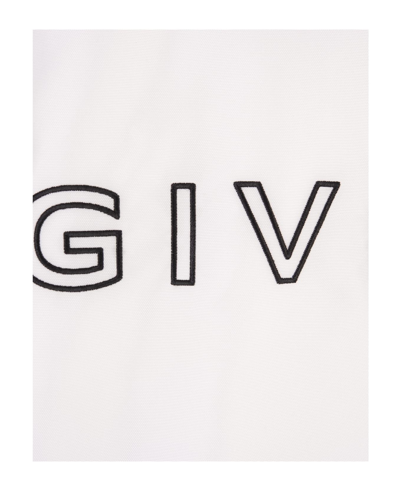 Givenchy Black/white Givenchy Reversible Football Parka In Fleece - White
