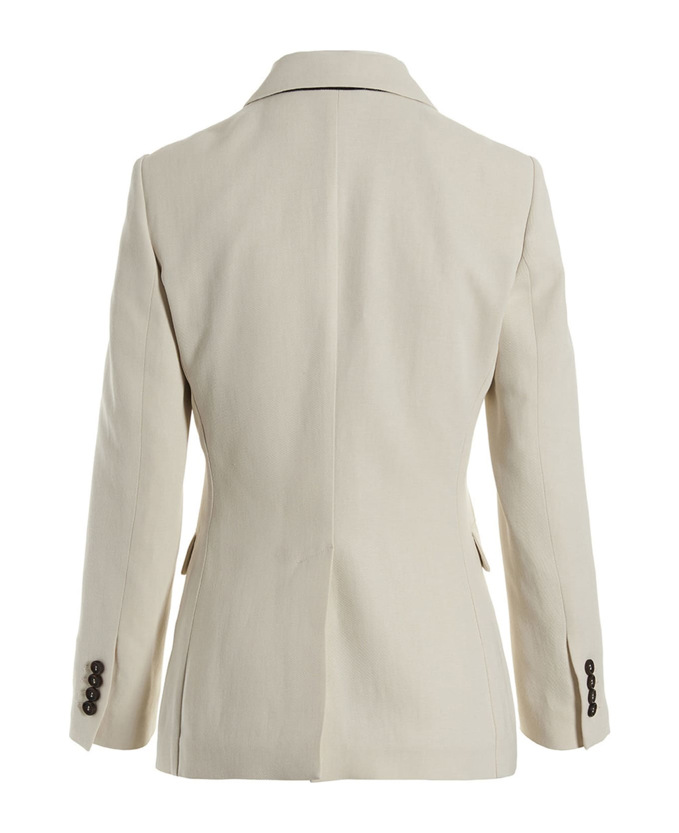 Brunello Cucinelli Double Breast Blazer Jacket - White コート