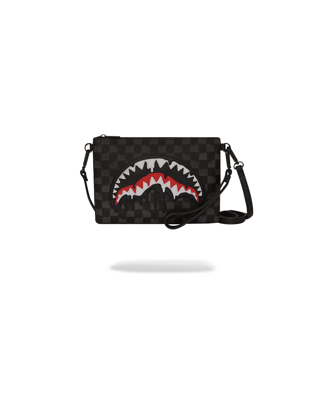 Sprayground Dripping Sharks In Paris Crossover Clutch - Black