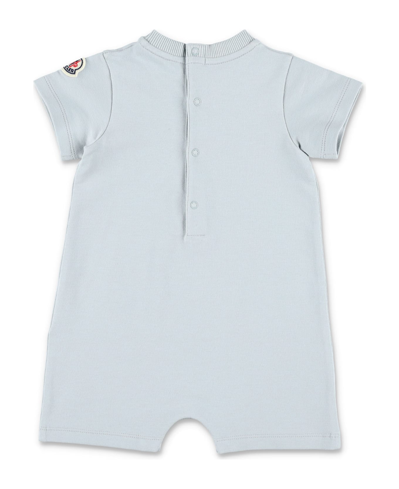 Moncler Kid - Teddy Bear Motif Cotton Romper - GREY