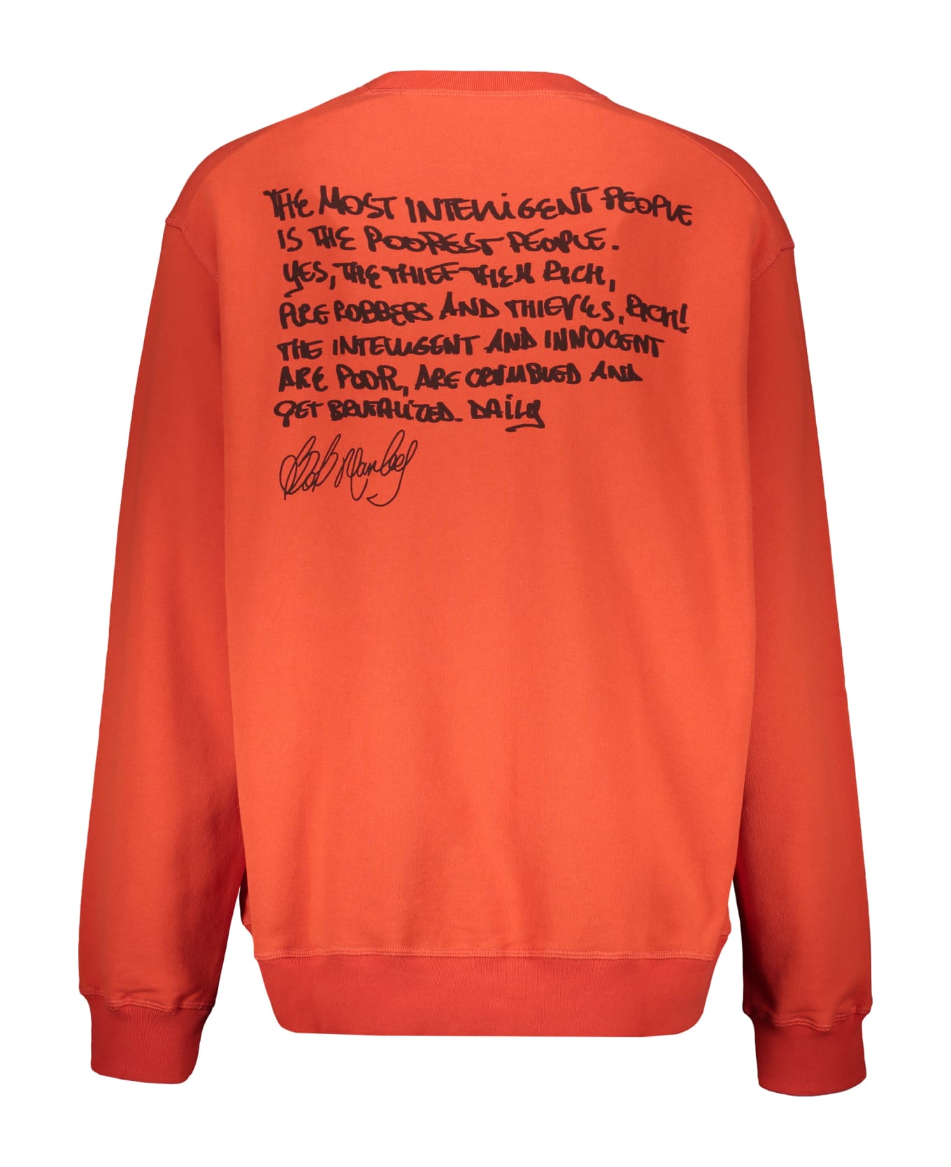 Dsquared2 Printed Cotton Sweatshirt - Orange