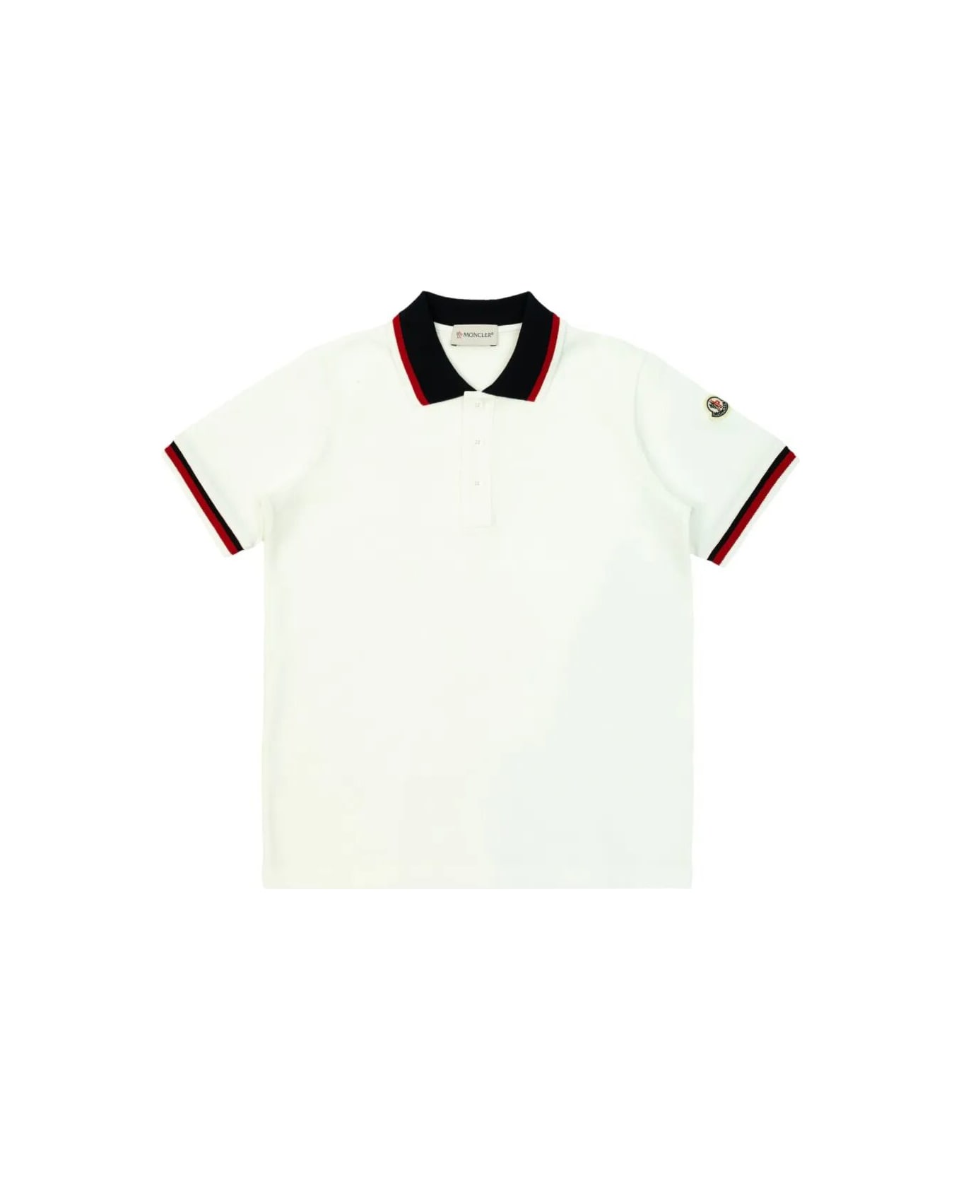Moncler Short Sleeves Polo Shirt - White