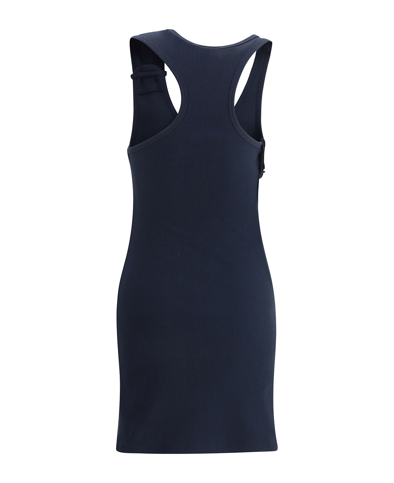 Courrèges 90s Rib Midi Dress - Navy