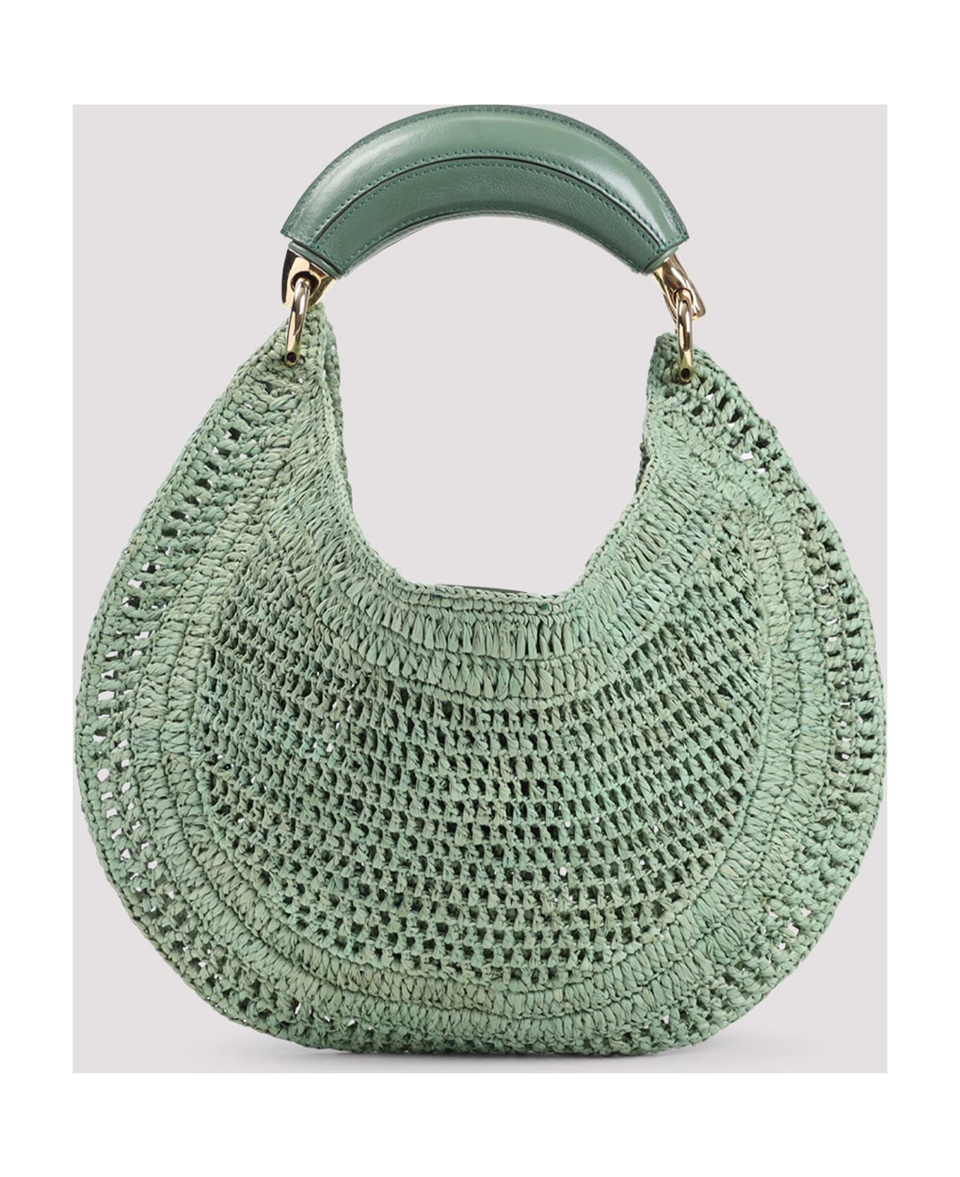 【Chloe】SUMMER BANANA HOBO BAG◆CH25US910P19 Chloé Summer Banana Hobo Bag In Raffia in Stormy sea | Chloé US