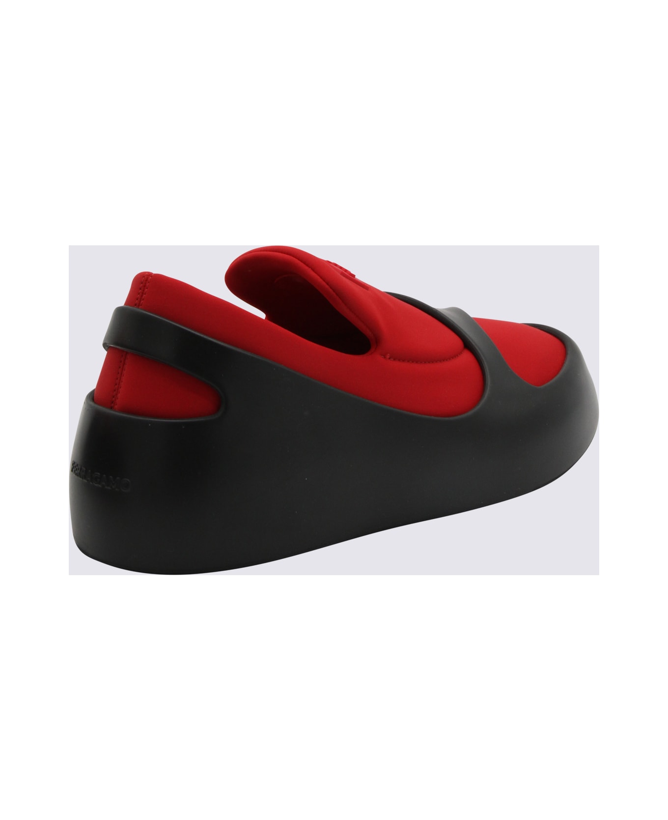 Ferragamo Black And Red Lunar Sneakers - BLACK-RED