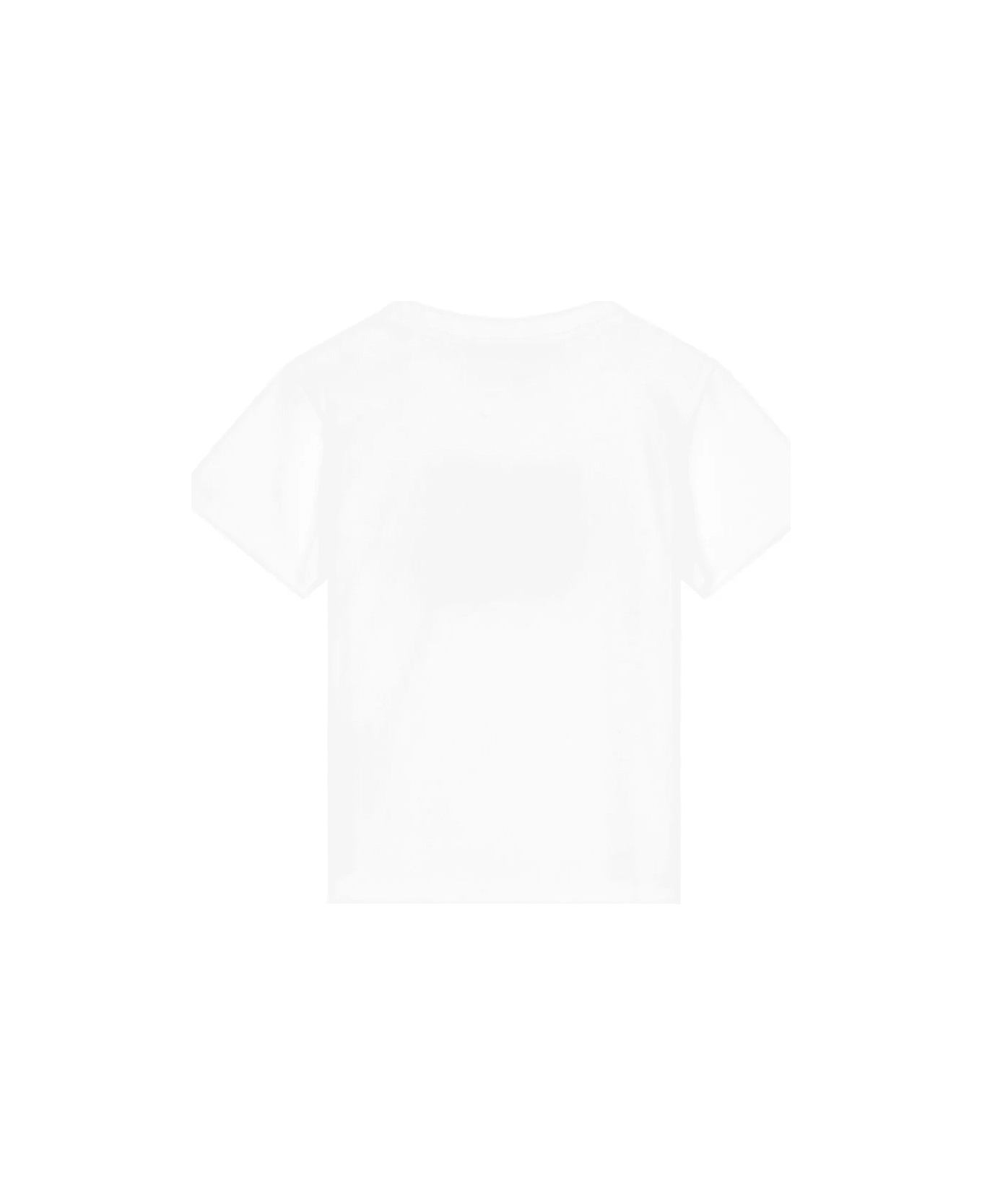 Dolce & Gabbana White T-shirt With Dg Flower Print - White Tシャツ＆ポロシャツ