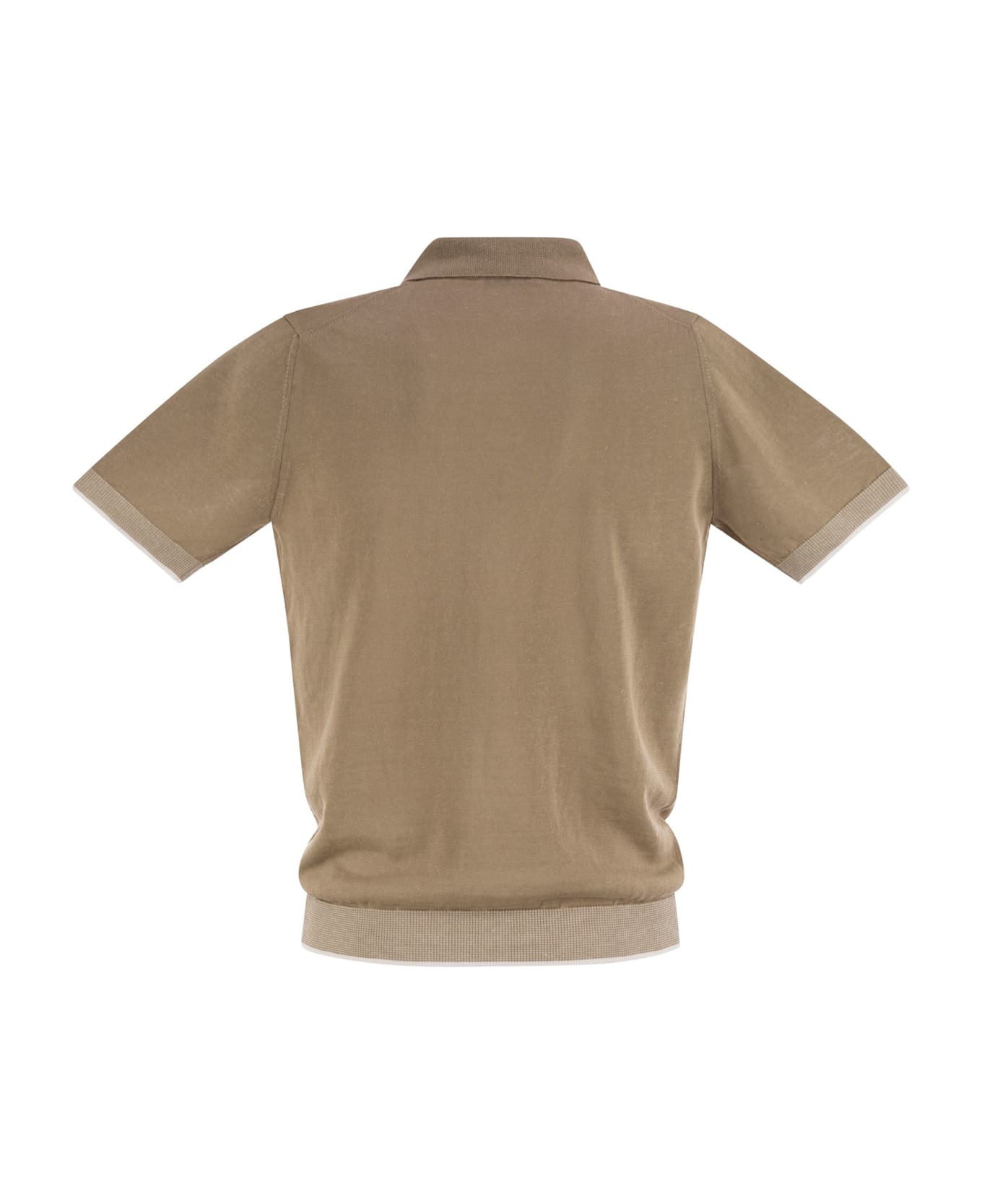 Tシャツ・カットソー PESERICO Polo shirt in pure cotton yarn (R59000F14 H48) Peserico Polo Shirt In Linen And Cotton Yarn | italist