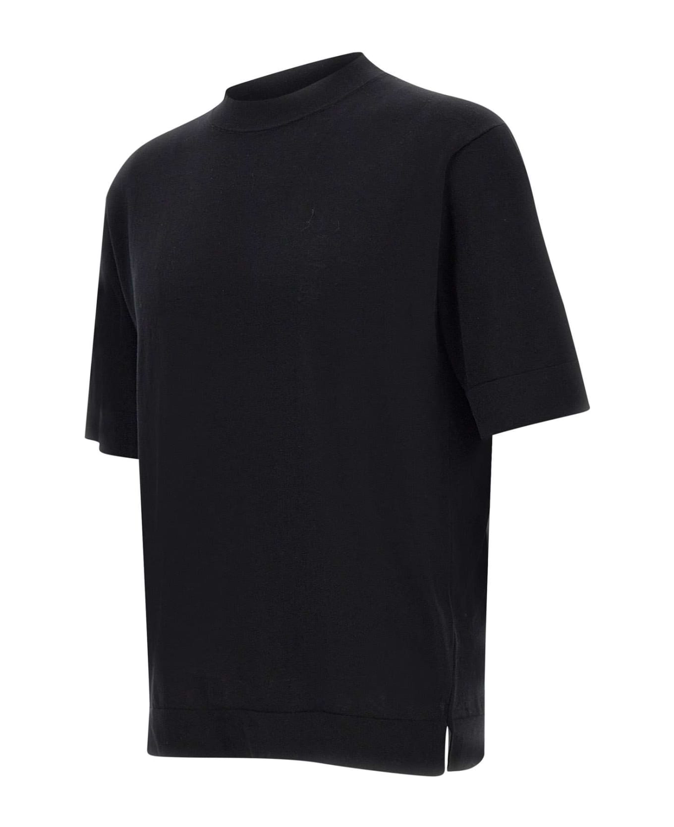 Filippo De Laurentiis Cotton Crepe T-shirt - BLACK