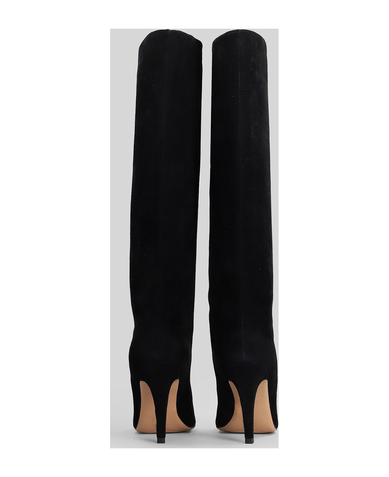 Lola Cruz High Heels Boots In Black Suede - black