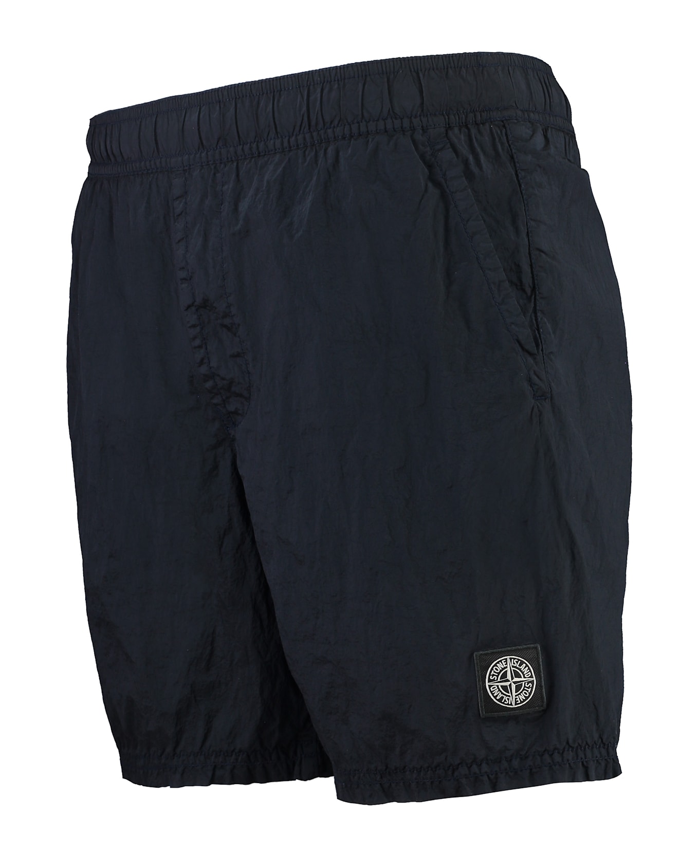 Stone Island Swimsuit In Technical Fabric Man - Blue