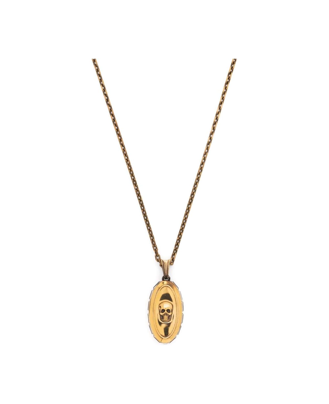 Alexander McQueen Brass Necklace With Motif Of Skull - Metallic ネックレス