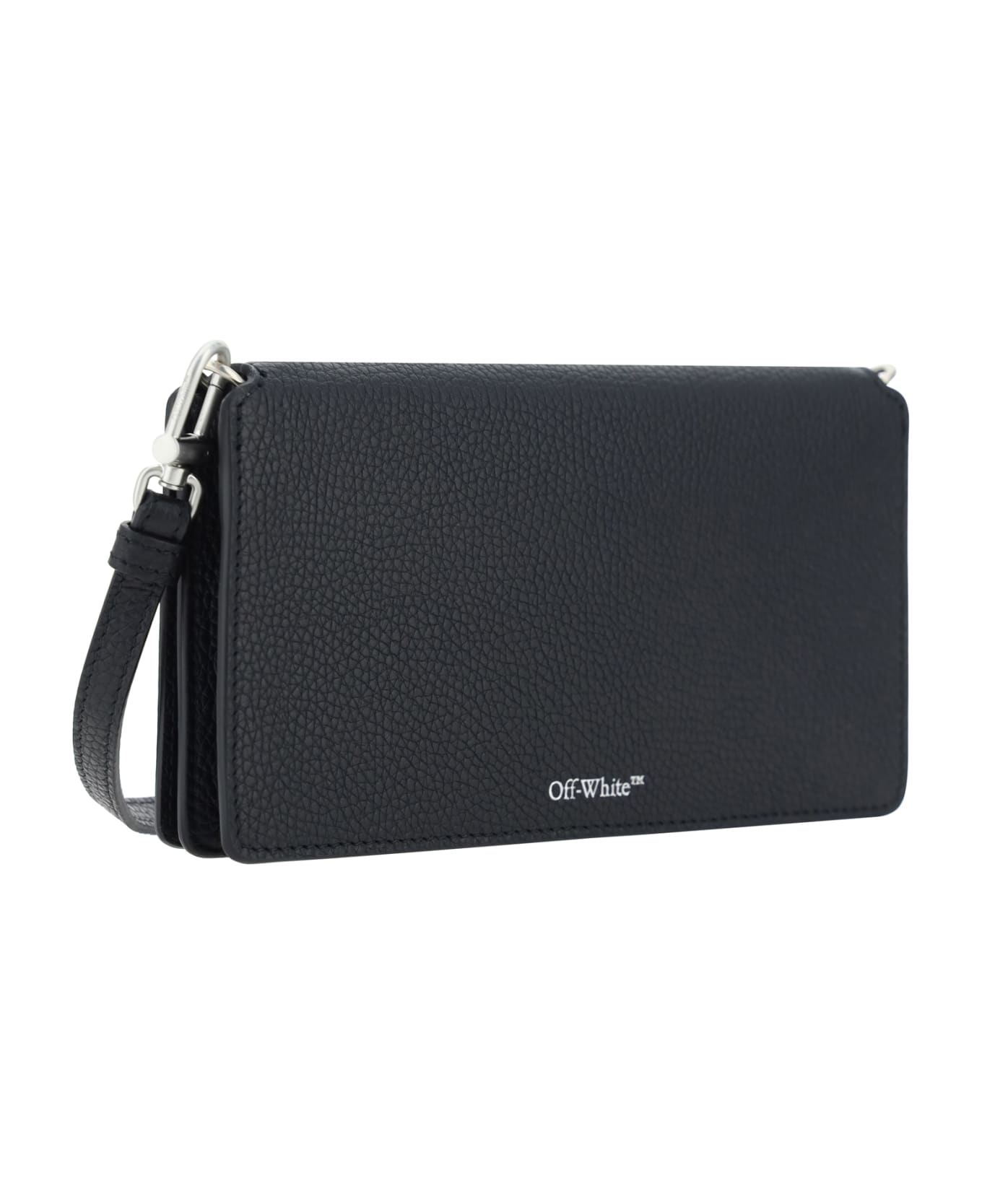 Off-White Pebbled Leather Clutch - Black No C