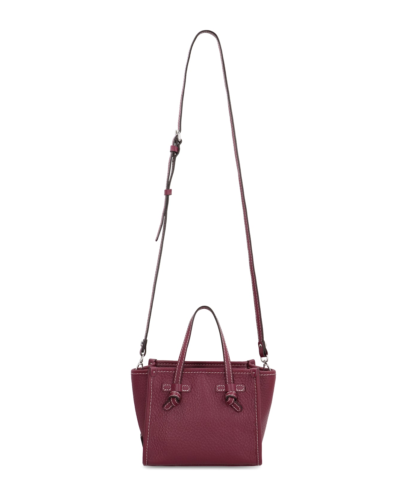 Gianni Chiarini Miss Marcella Leather Mini Handbag - Red-purple or grape
