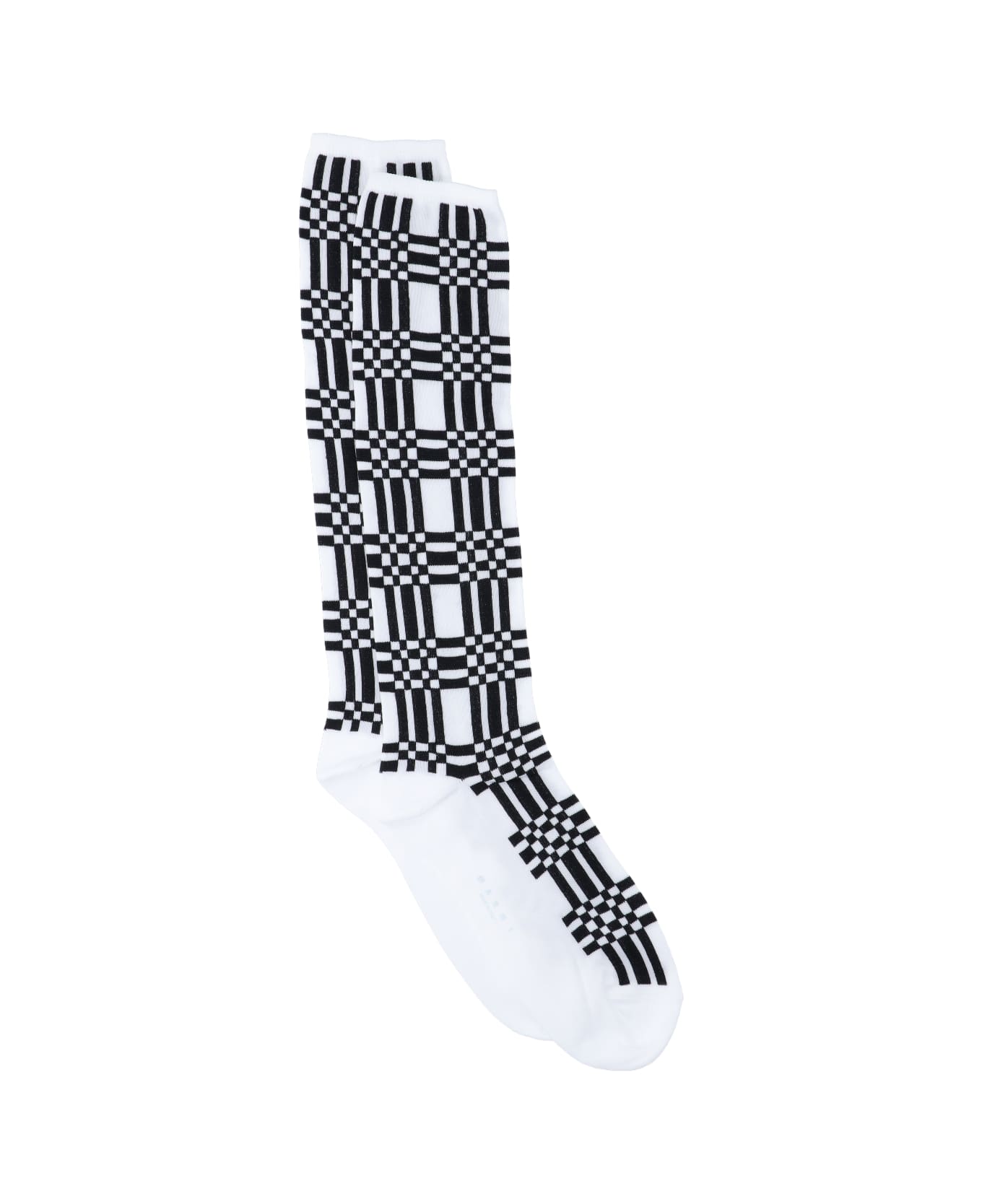 Marni Picture Detail Socks - White