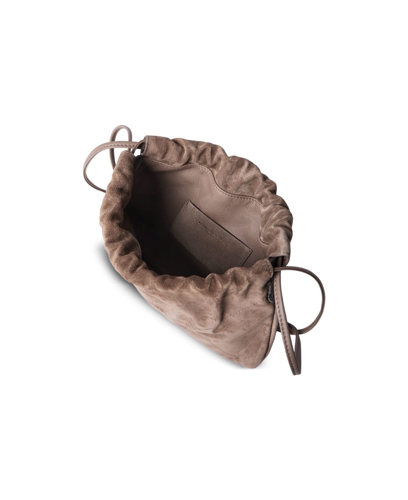 Brunello Cucinelli Leather Shoulder Bag - Beige