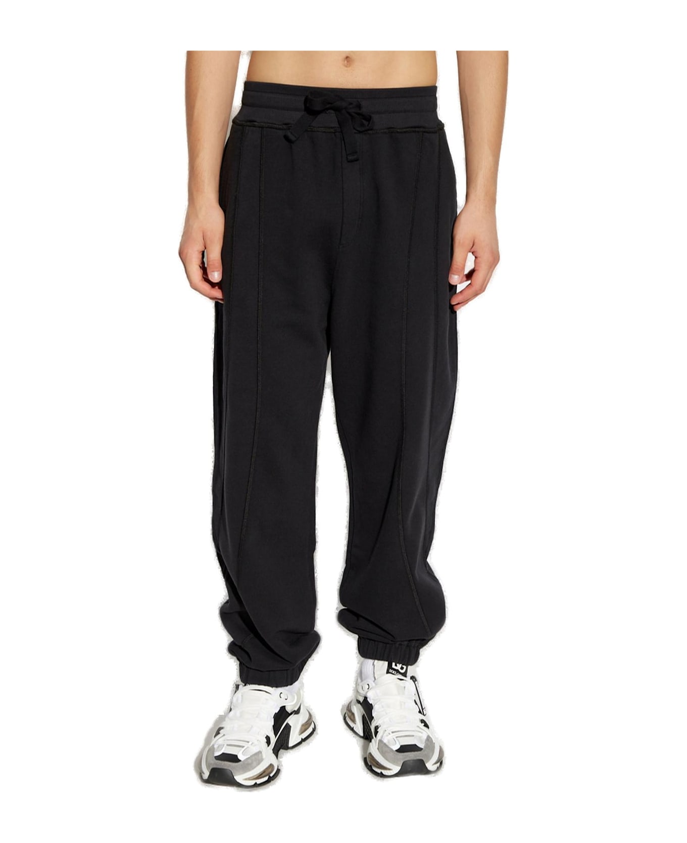 Dolce & Gabbana Logo Printed Sweatpants - Nero