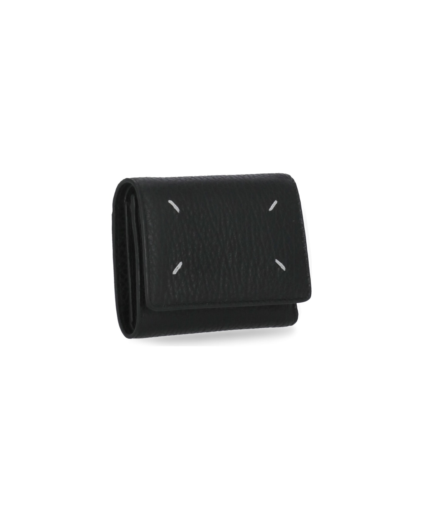Maison Margiela Tri-fold Buttoned Wallet - Black