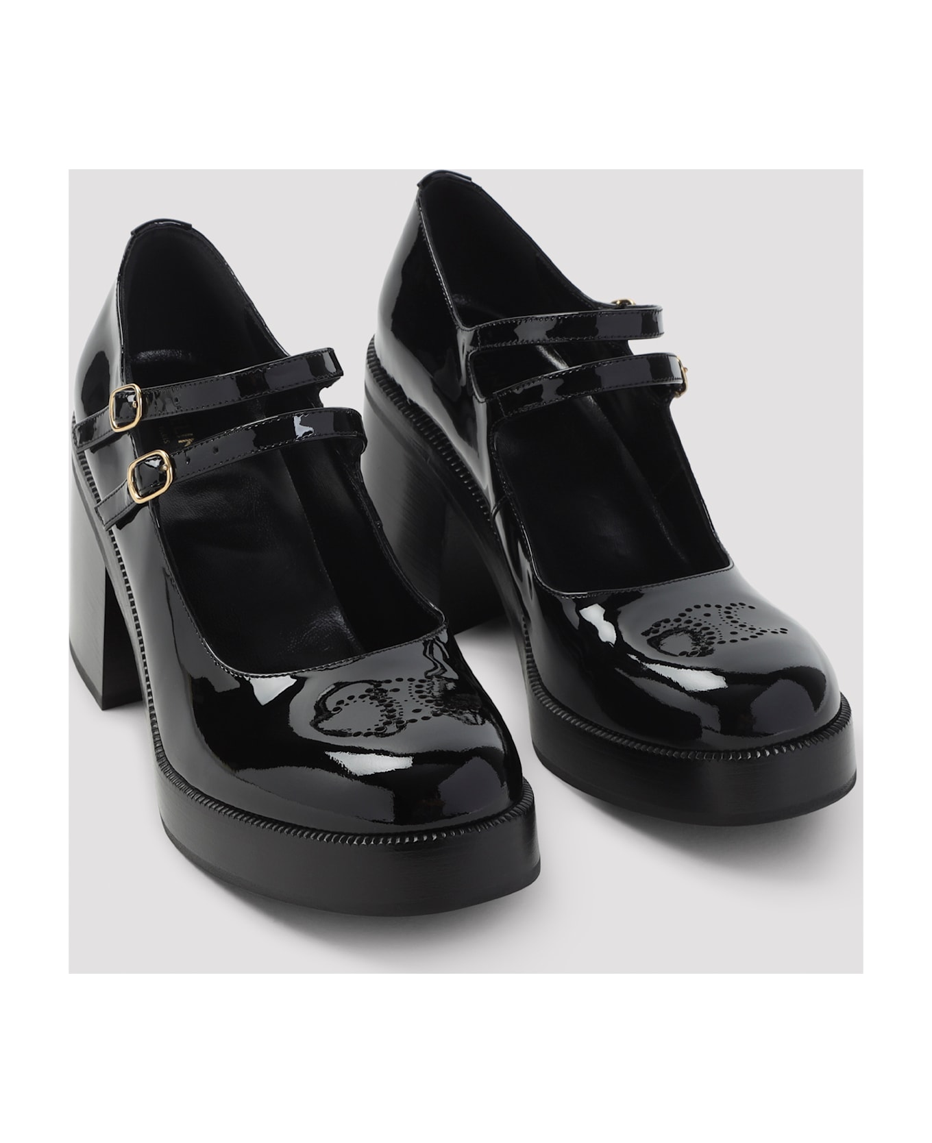 Celine Triomphe Perforated 90 Babies Decolletes - No Black