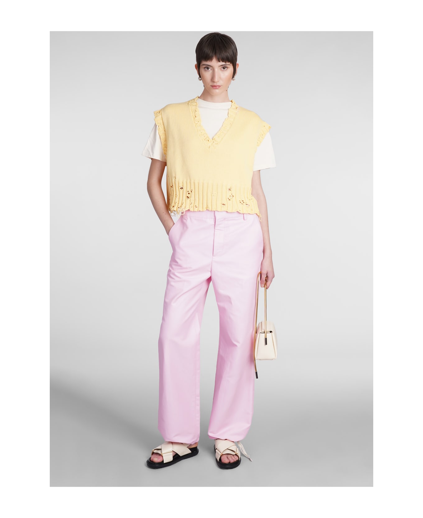 Marni Logo Embroidery Pants - Pink