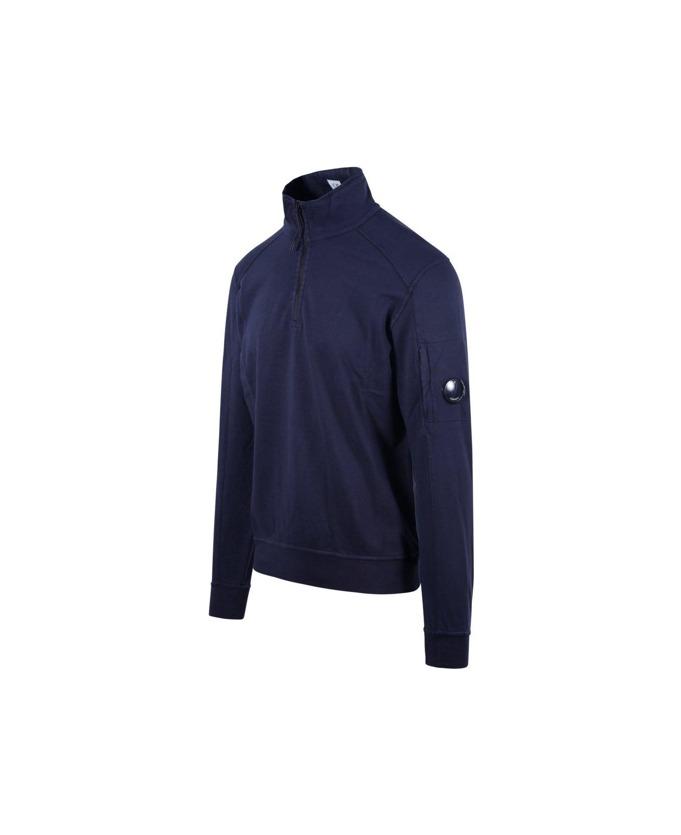C.P. Company High-neck Half Zip Sweatshirt - Blue