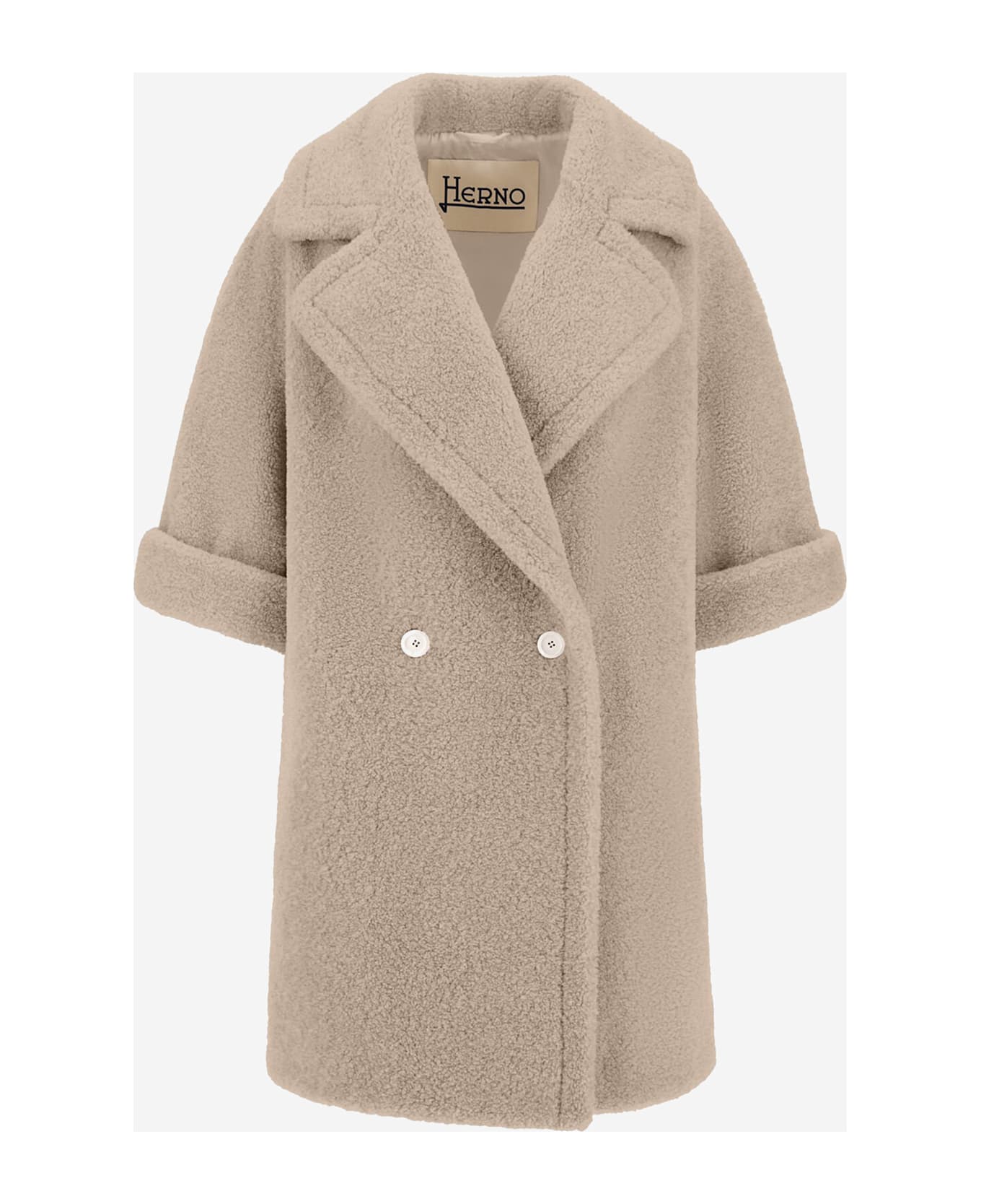 Herno Shearling Coat - Beige