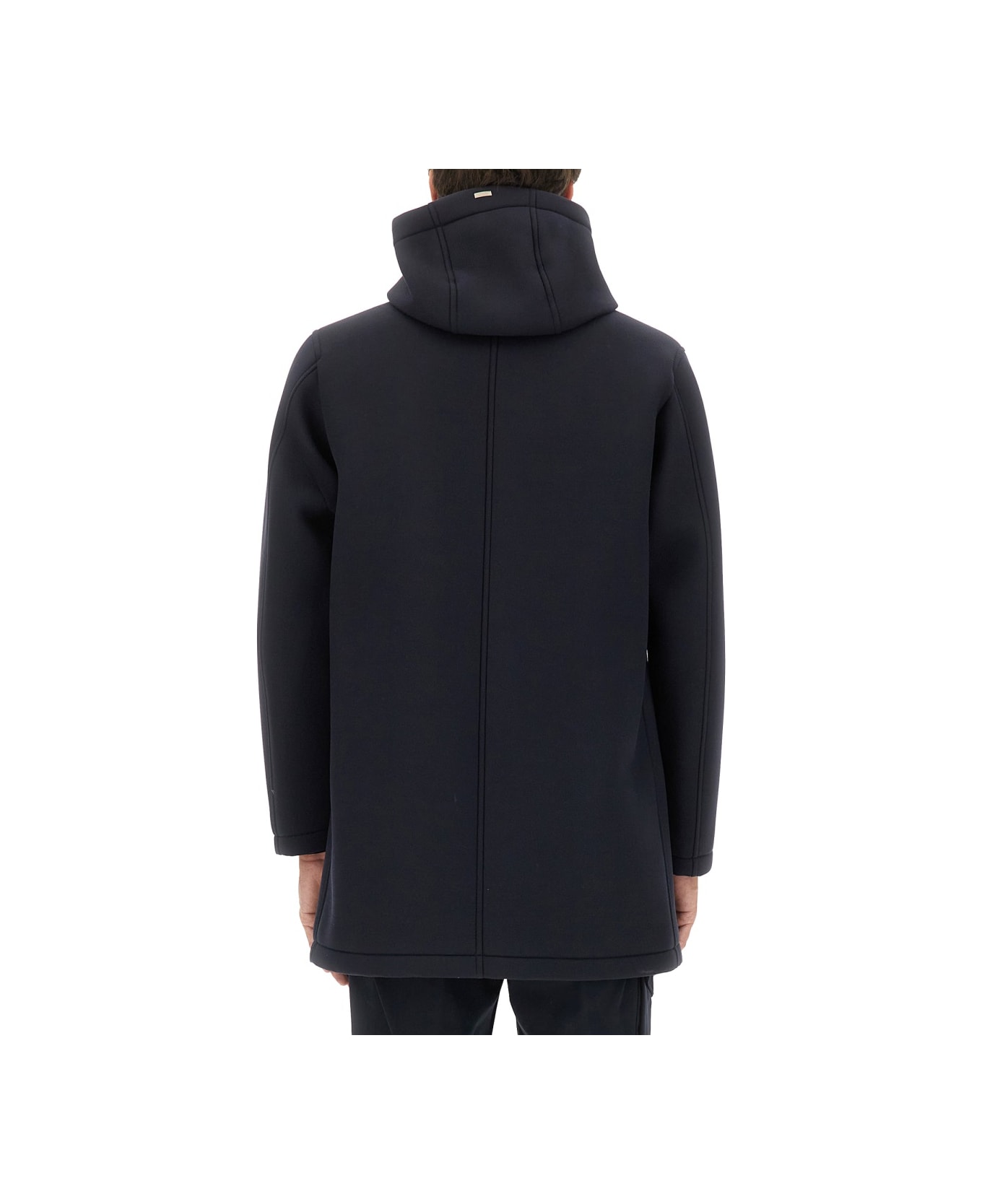 Herno Long Parka In Three Layers "scuba" - BLUE