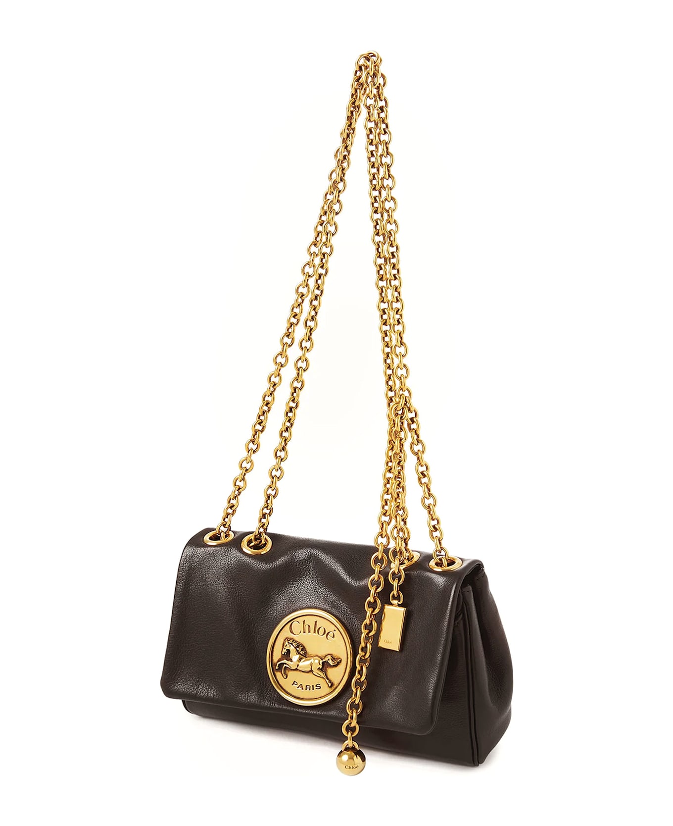 Chloé Heritage Leather Crossbody Bag - Inkbrown