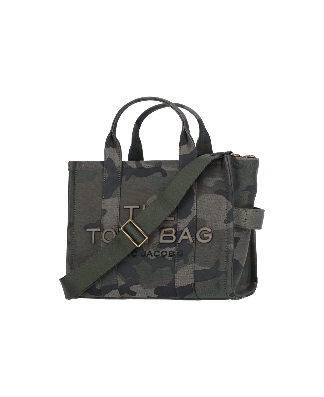 Marc Jacobs Traveler Tote In Camouflage Cotton - Green トートバッグ