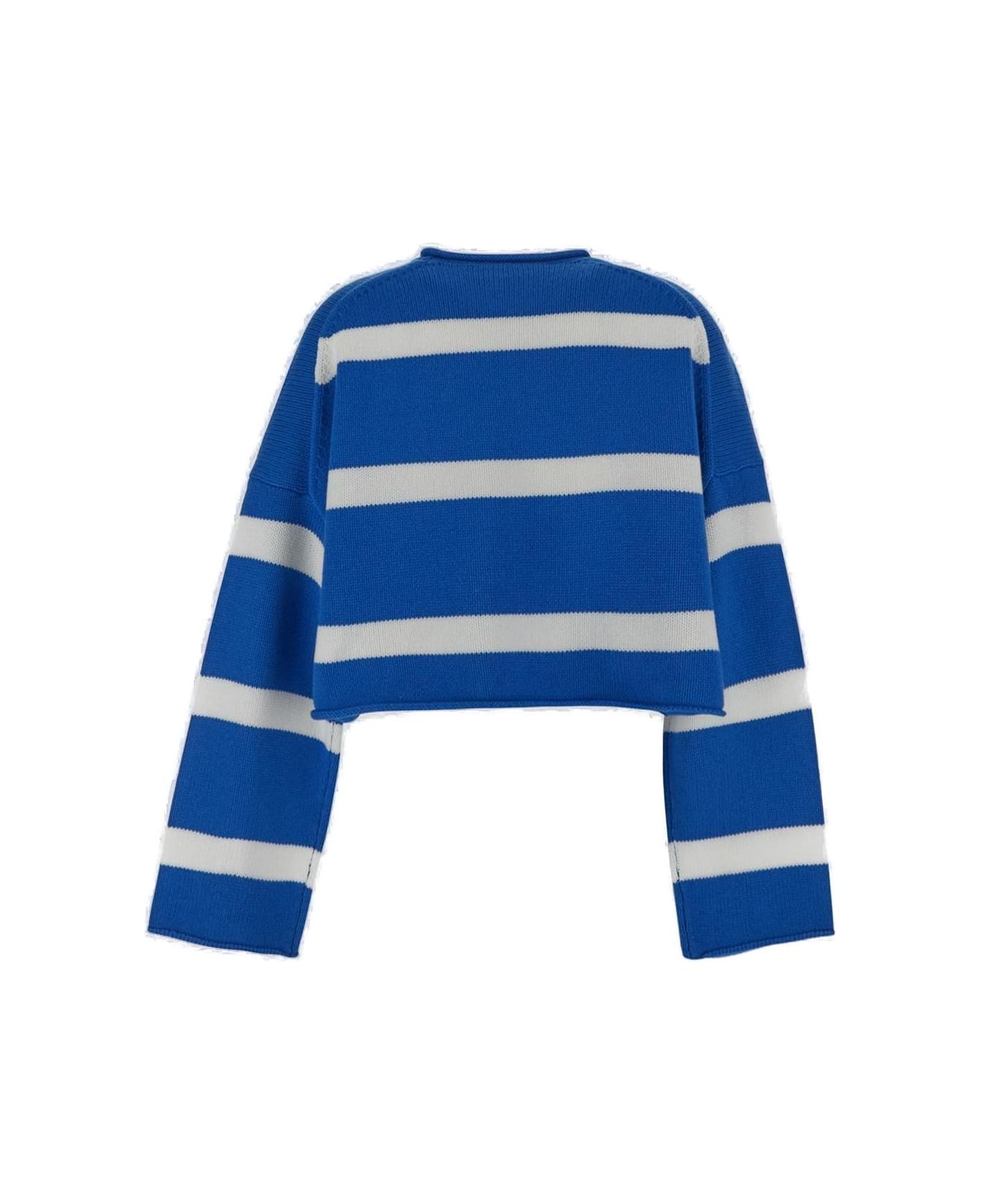 Alexander Wang Logo Embroidered Striped Sweater - GREY ニットウェア