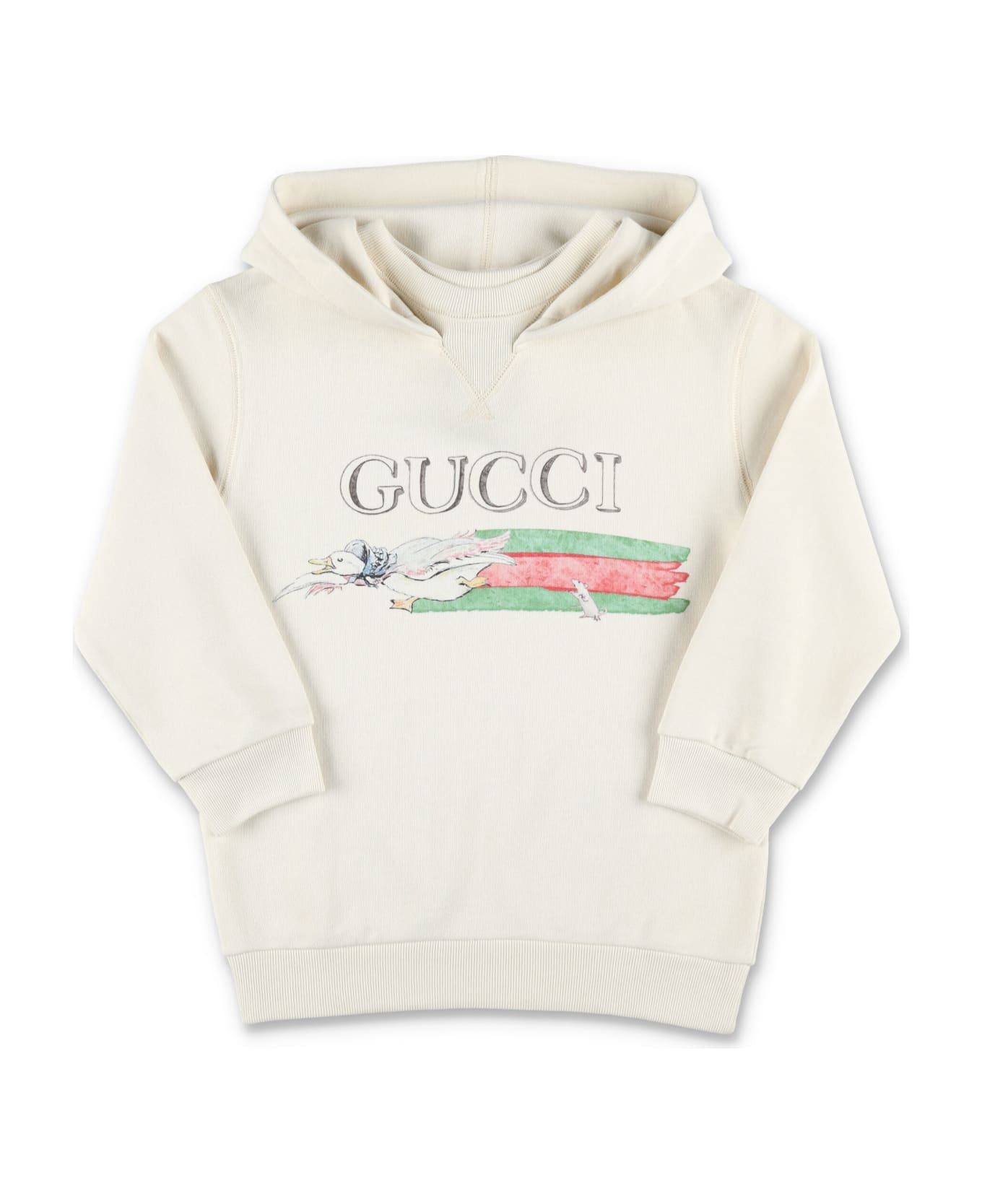 Gucci Printed Hoodie - Beige