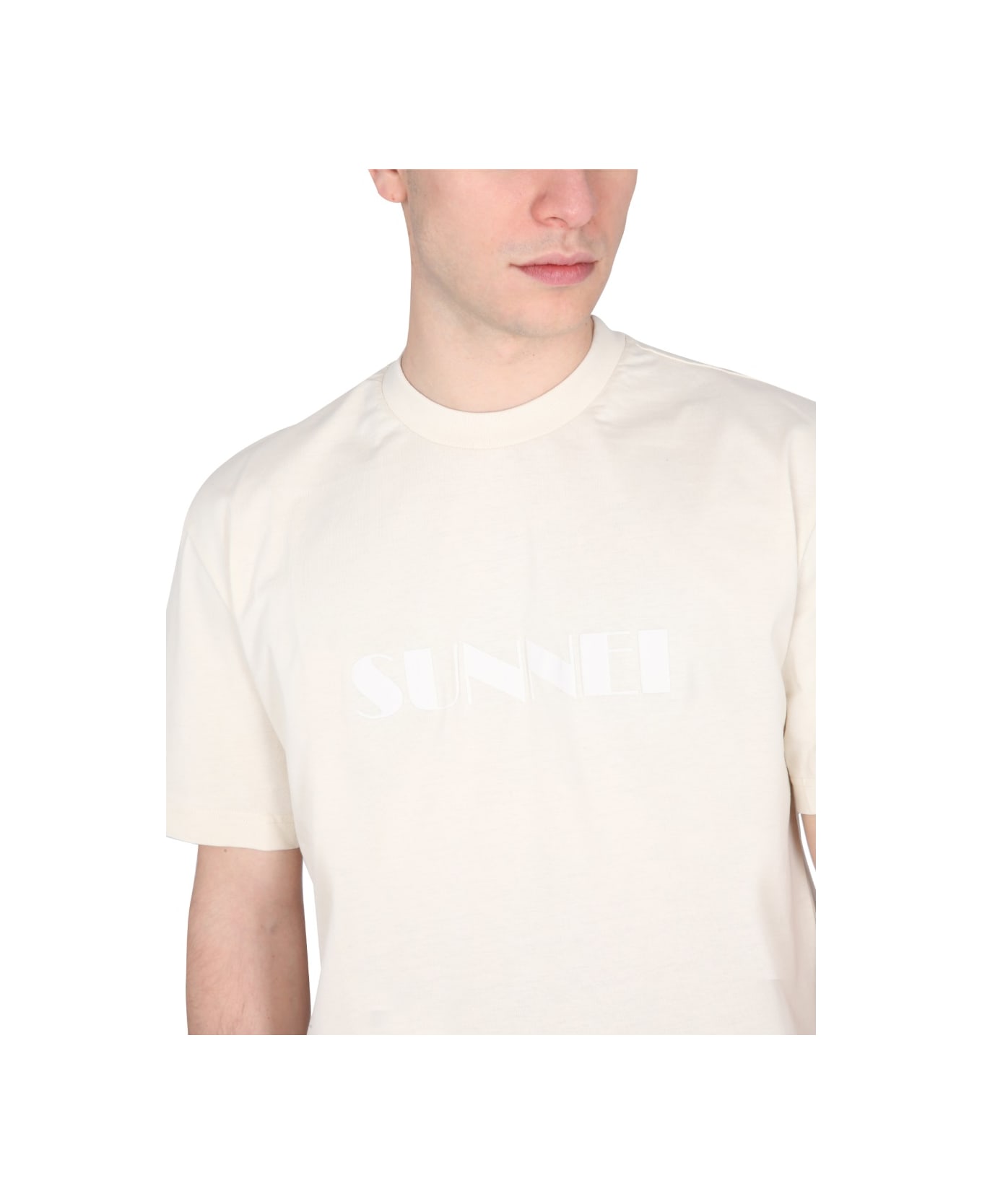 Sunnei T-shirt With Logo - BEIGE