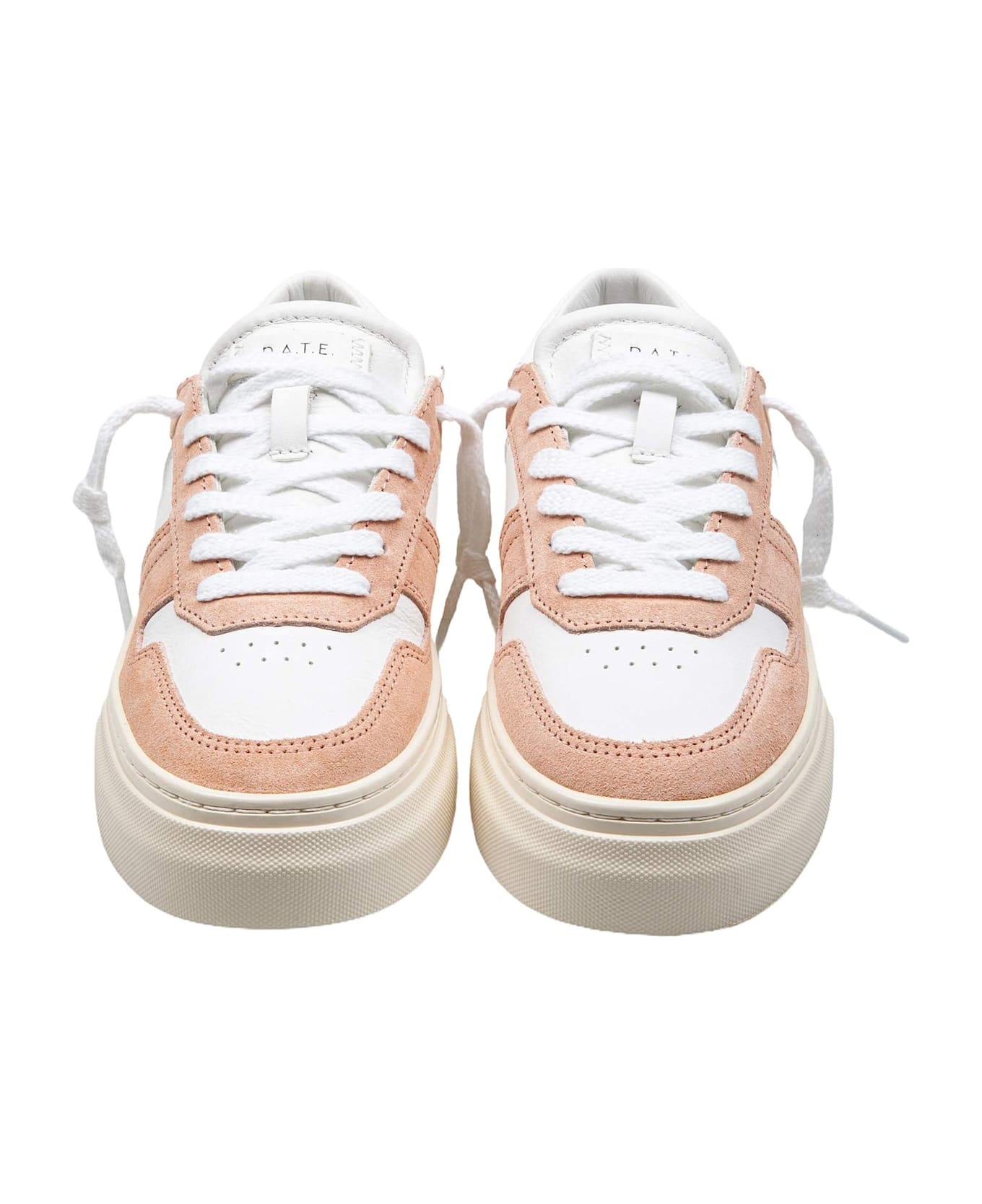 D.A.T.E. Sneakers Studio Bicolor In Leather Color White/pink - White/Rose