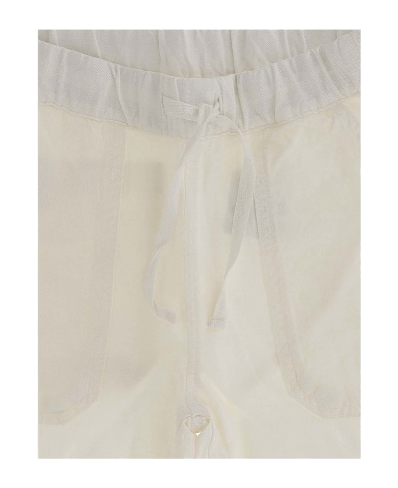 Bonpoint Lyocell Blend Shorts - White ボトムス