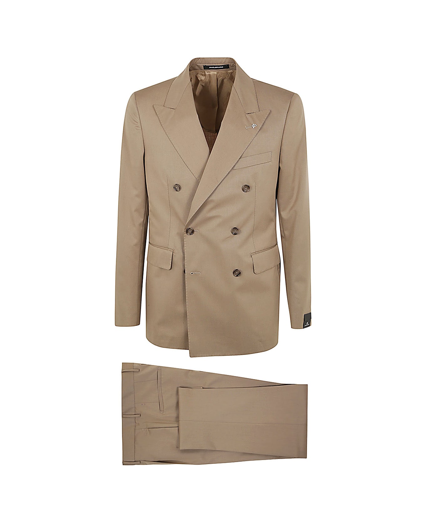 Tagliatore Double Breasted Suit - Khaki