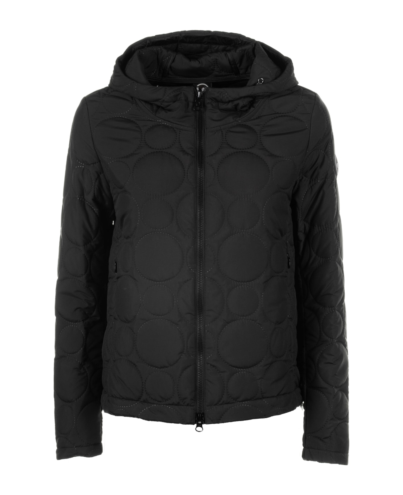 Colmar Jacket With Hood And Circular Quilting - NERO